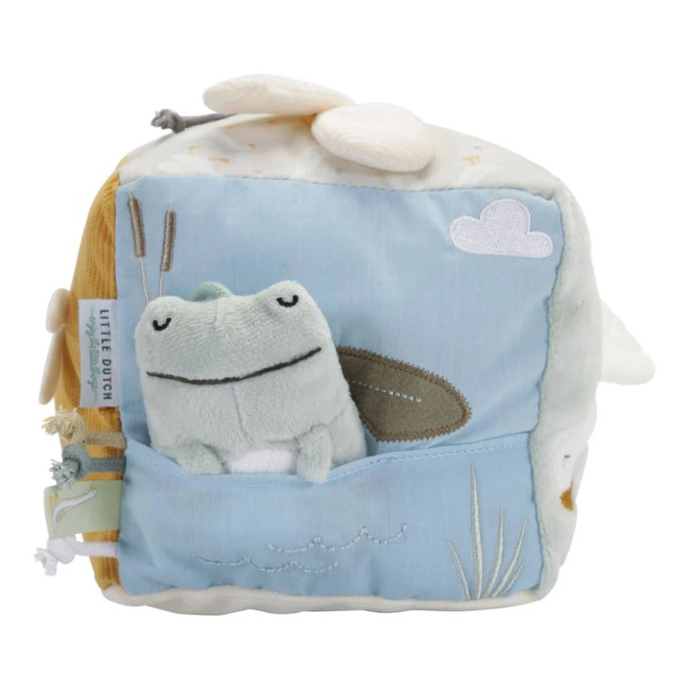 Little Dutch Pluchen Activiteitenkubus Little Goose 4 Little Dutch Pluchen Activiteitenkubus Little Goose - Afbeelding 2