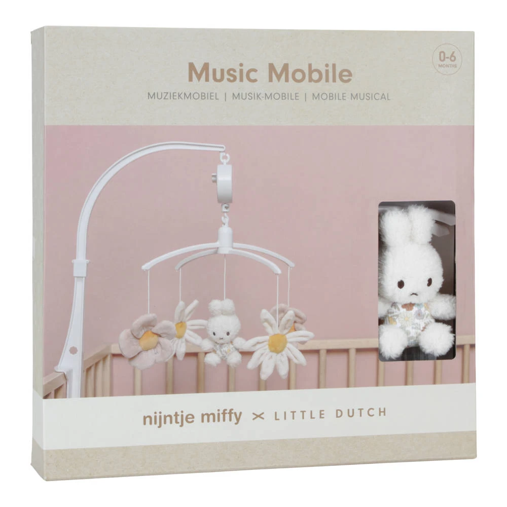Nijntje X Little Dutch Vintage Little Flowers Muziekmobiel 4 Nijntje X Little Dutch Vintage Little Flowers Muziekmobiel - Afbeelding 2