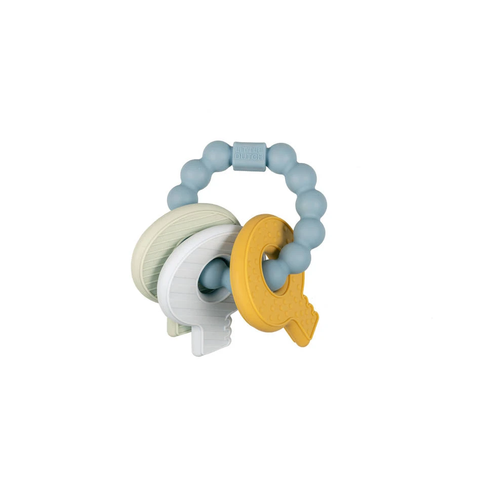 Little Dutch Sleutelbos Bijtspeeltje - Blauw 4 Little Dutch Sleutelbos Bijtspeeltje - Blauw - Afbeelding 2