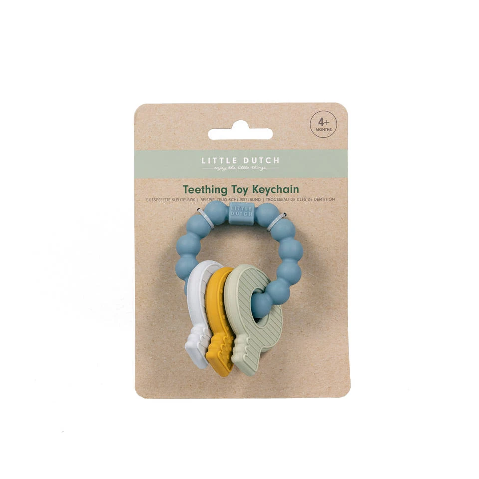 Little Dutch Sleutelbos Bijtspeeltje - Blauw 7 Little Dutch Sleutelbos Bijtspeeltje - Blauw - Afbeelding 5