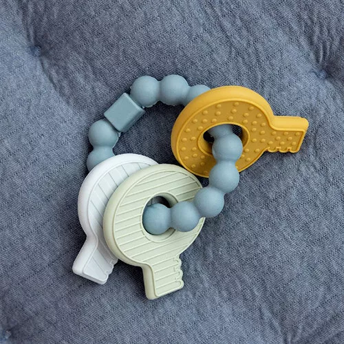 Little Dutch Bijtring Sleutelbos Blauw 4 Little Dutch Bijtring Sleutelbos Blauw - Afbeelding 2