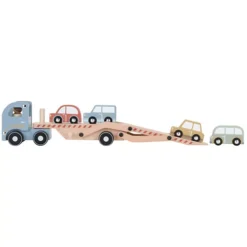 Little Dutch Transportwagen Met Auto's En Poppetje -Little Dutch little dutch houten truck met oplegger 4