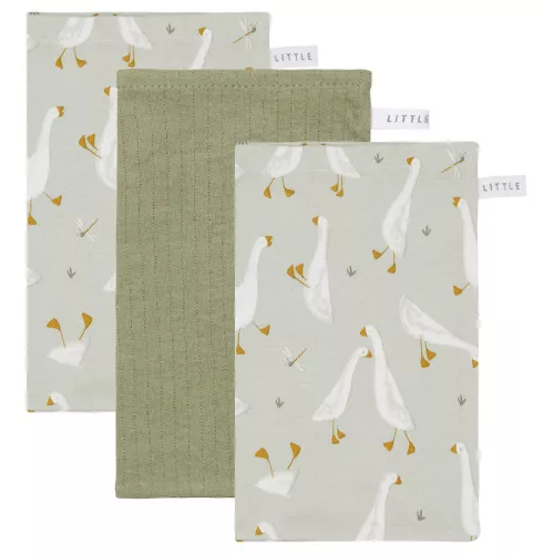 Little Dutch Hydrofiele Washandjes Little Goose - 3st 3 Little Dutch Hydrofiele Washandjes Little Goose - 3st