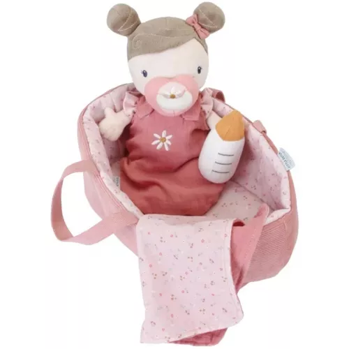 Little Dutch Lappenpop Met Reiswieg Rosa - Donkerroze - 24 Cm