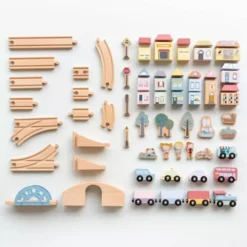 Little Dutch Treinbaan Xxl Starterskit - 108-delig -Little Dutch little dutch treinbaan xxl starterskit 108 delig 1