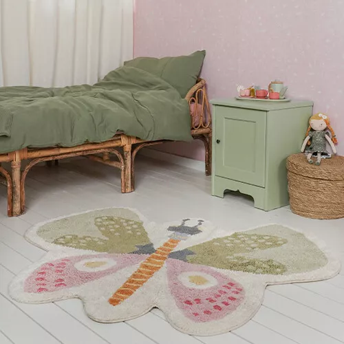 Little Dutch Vloerkleed Vlinder - 110x94 Cm 4 Little Dutch Vloerkleed Vlinder - 110x94 Cm - Afbeelding 2