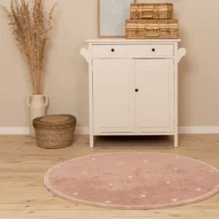 Little Dutch Vloerkleed Dot - Pure Pink - Ø 110 Cm -Little Dutch little dutch vloerkleed dot pure pink 110 cm 1