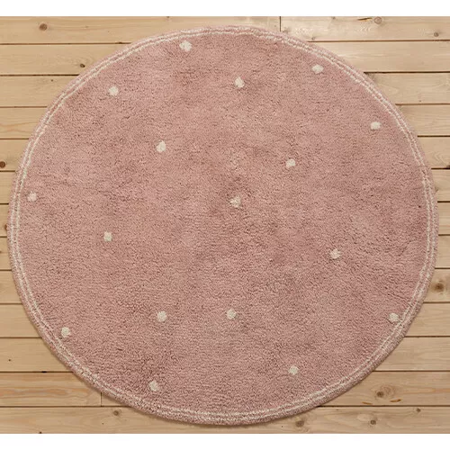Little Dutch Vloerkleed Dot - Pure Pink - Ø 110 Cm - Afbeelding 3