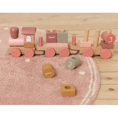 Little Dutch Vloerkleed Dot - Pure Pink - Ø 110 Cm - Afbeelding 2