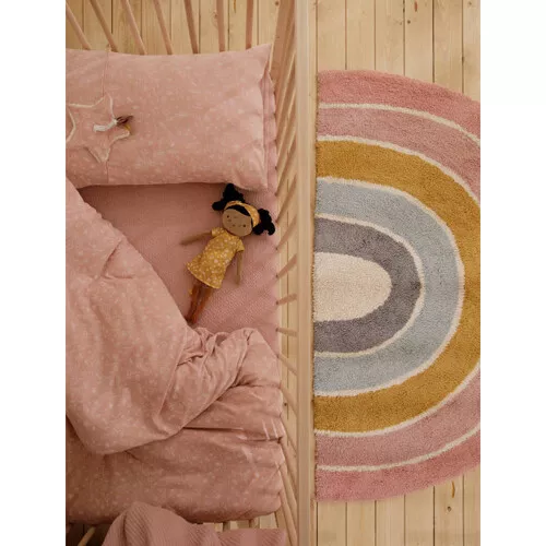 Little Dutch Vloerkleed Rainbow - Pure Pink - 130x80 Cm - Afbeelding 3