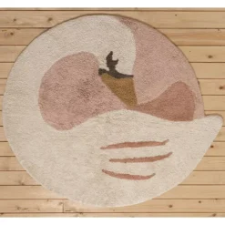 Little Dutch Vloerkleed Zwaan - 115x110 Cm -Little Dutch little dutch vloerkleed zwaan 115x110 cm